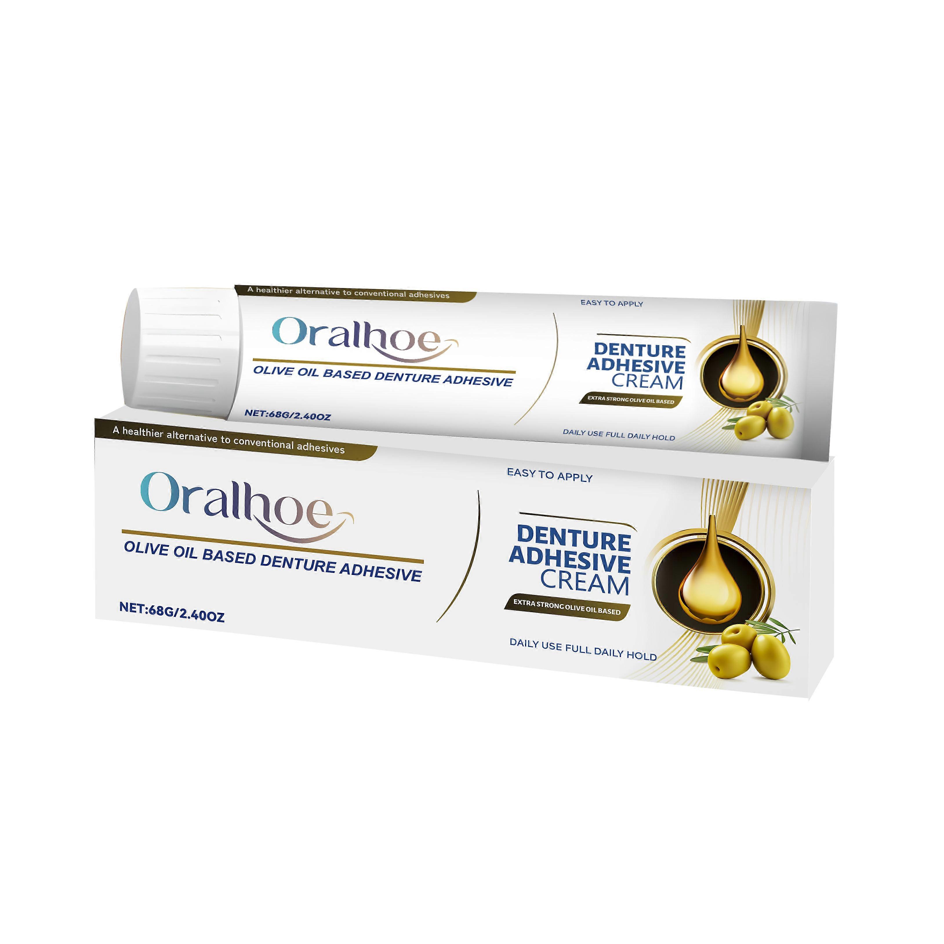 Oralhoe Denture Fixing Adhesive, Denture Care, Fixing And Bonding, Natural Fit, Enhancing Smile Beauty