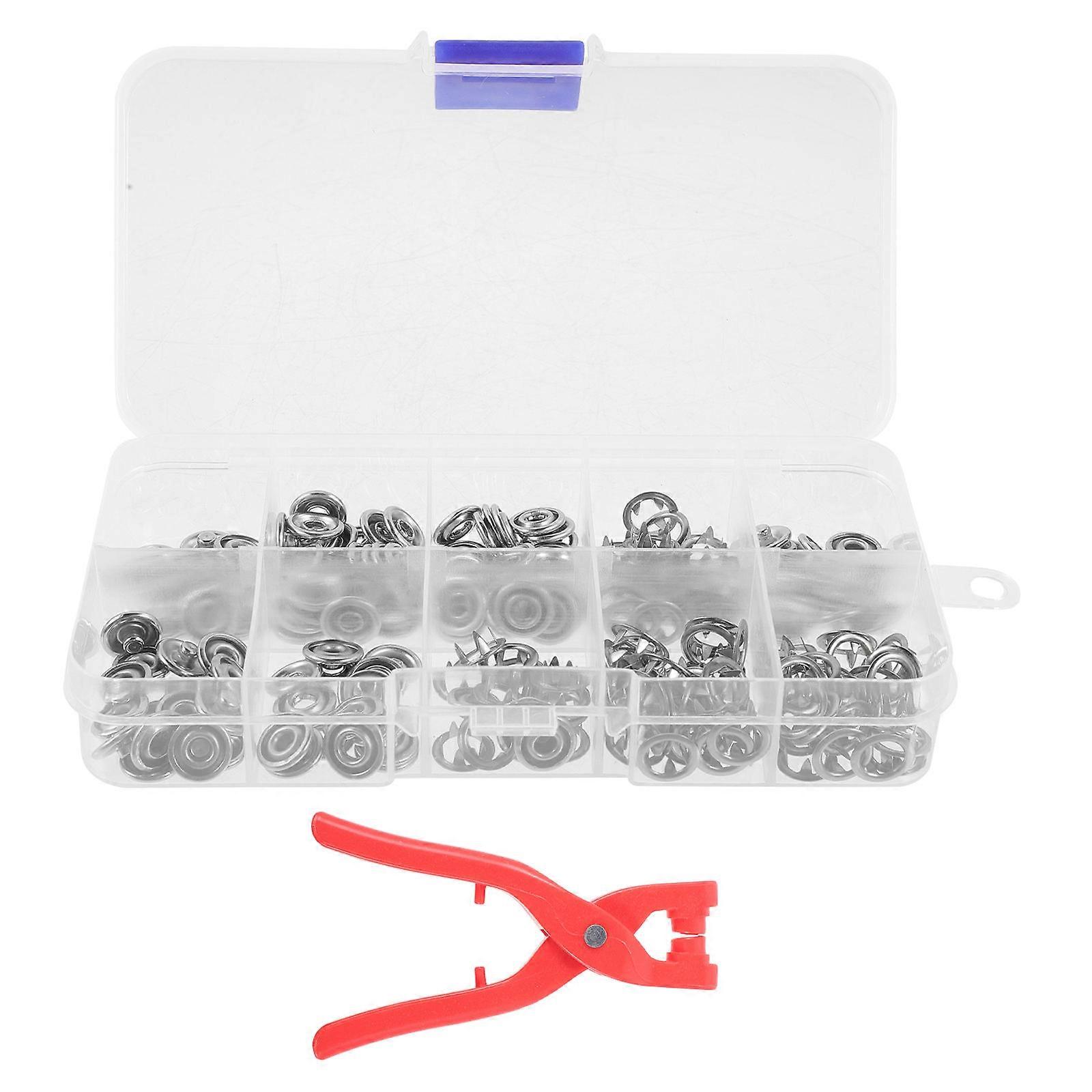 Metal Snap Fasteners No-Sew Buttons DIY for Clothes Crafts 200Sets