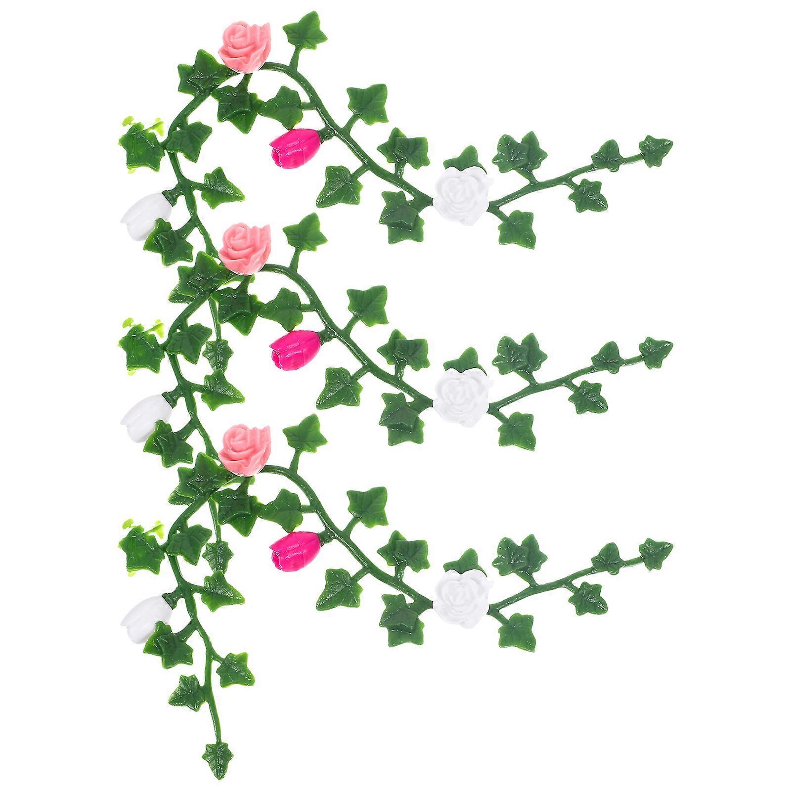 Mini Flowers Vine Artificial Vine Model for Decoration 6Pcs Set
