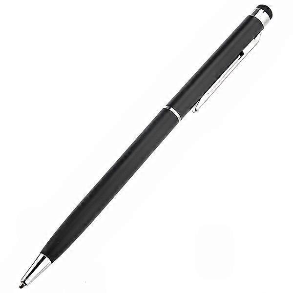 Capacitive Touch Screen Stylus Pen 2-in-1 Ballpoint Pen Black