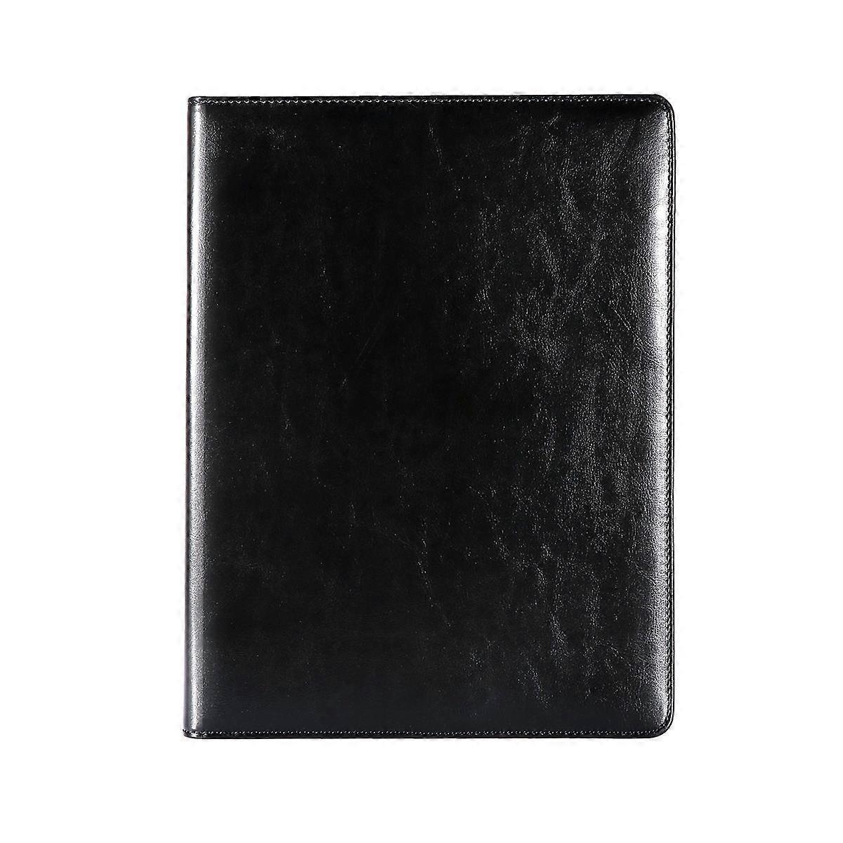 A4 Folder PU File Folder Multifunction for Files Holding 2Pcs Black Color
