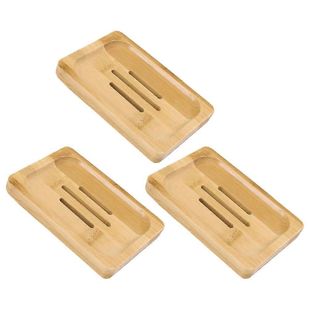 Bathroom Soap Holder Made Of Wood Suitable For Various Occasions 4.3X3.1X0.9in 6 Pcs