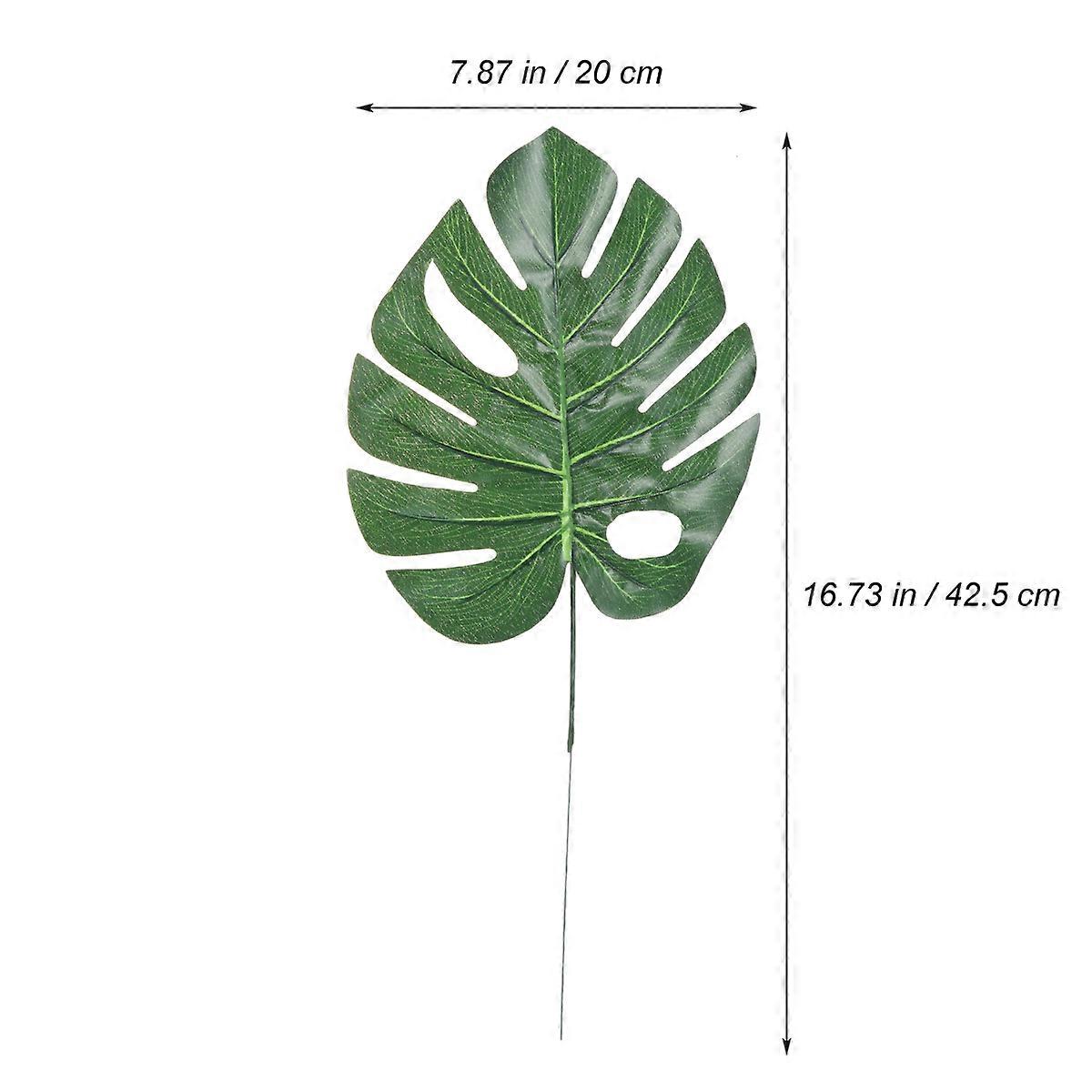Tropical Leaves Decor Medium Size Green Artificial Decoration 20Pcs