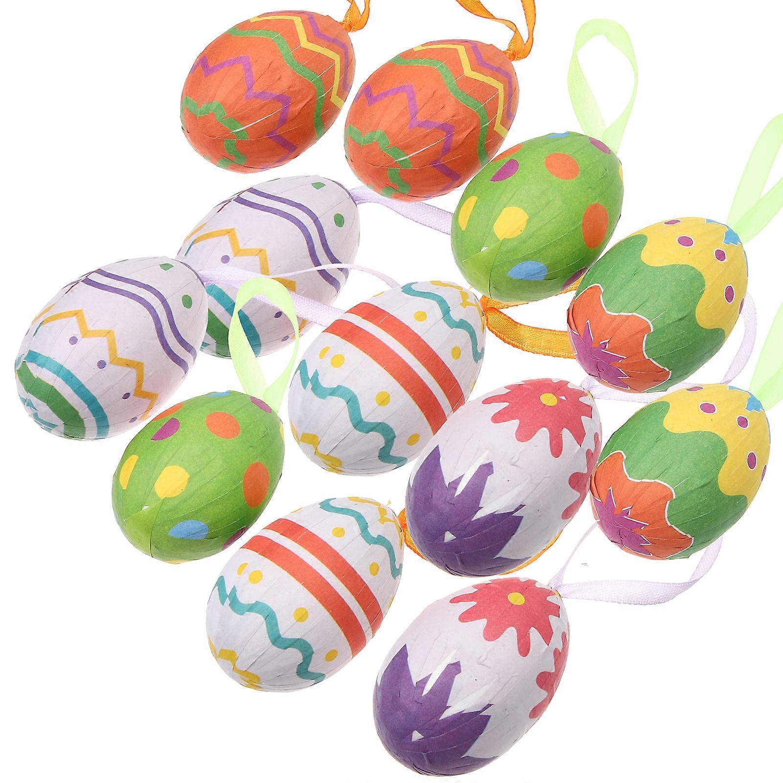 Decorative Easter Ornament Hanging Egg Ornaments for 24Pcs DIY