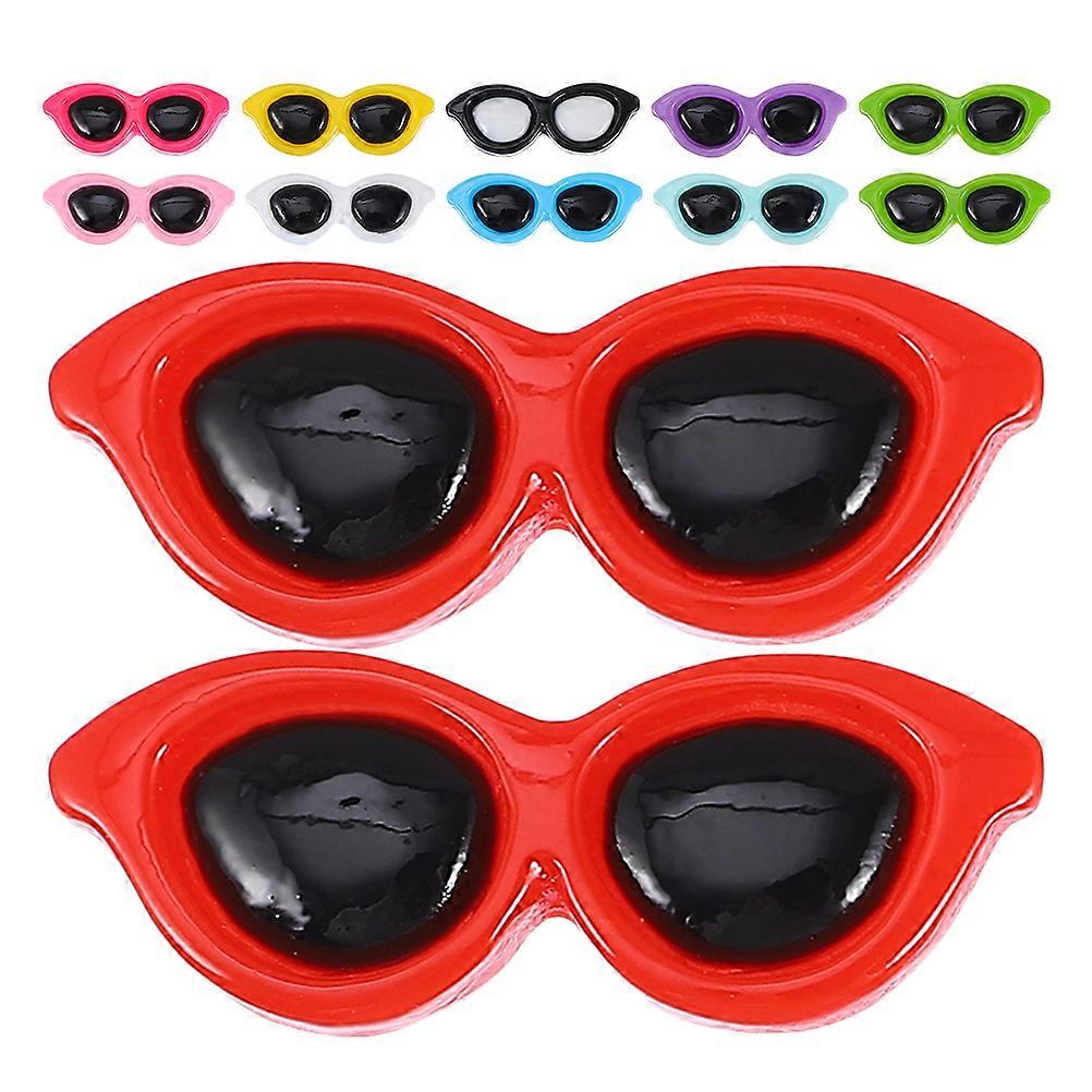 Assorted Mini Sunglasses Resin Charms For Crafters Phone Cases Decorative Use 40Pcs