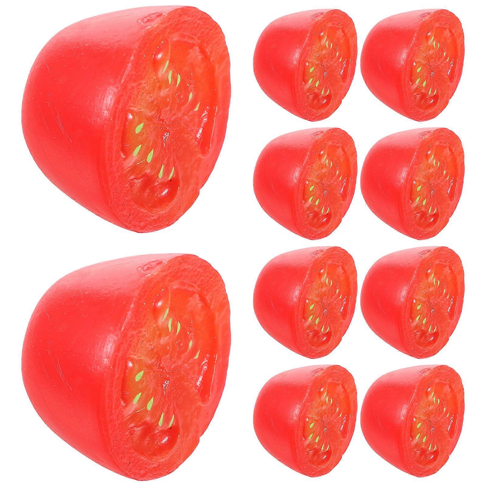 Simulation Vegetable Props Fake Cherry Tomato Models For Decorative Item Display In Vivid Red Color 20 Pcs