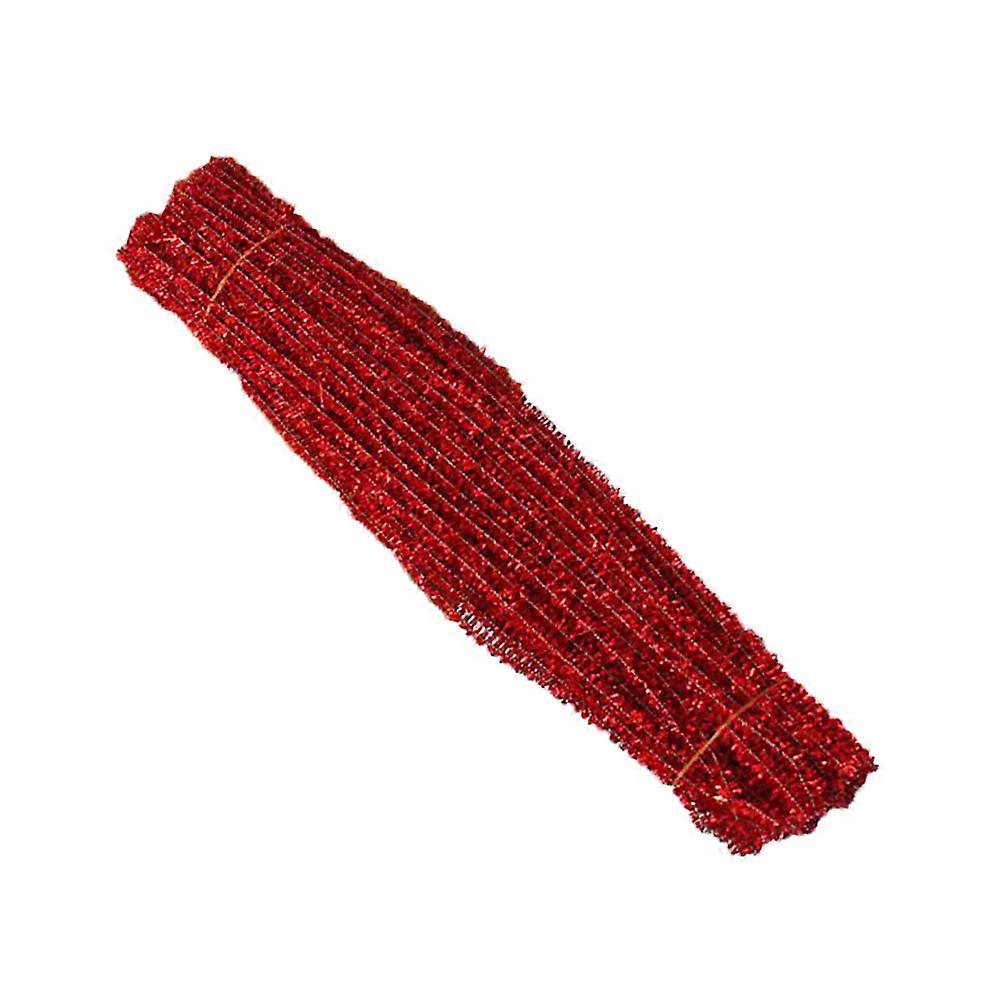 Red DIY Toys Glitter Sticks for Creativity 400Pcs Twisted Stems
