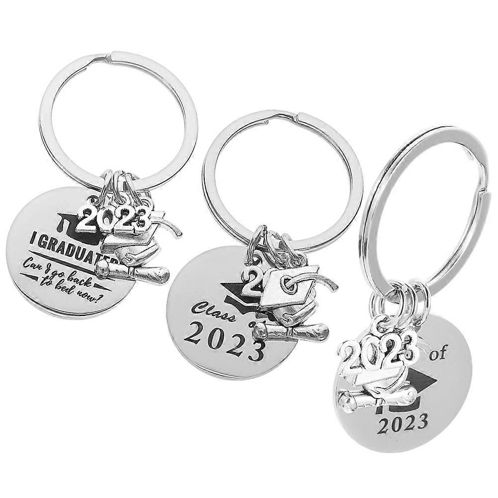 Keychain For Graduation Season 2023 Featuring Rectangular Design And Silver Color Ideal For Commemoration 12 Pcs