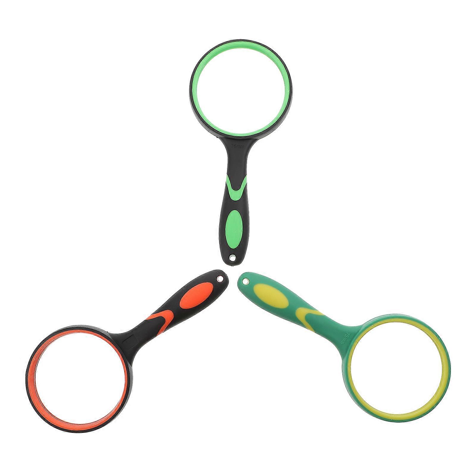 Portable Magnifying Glass 2 Sets Assorted For Kids And Elderly During Reading Activities