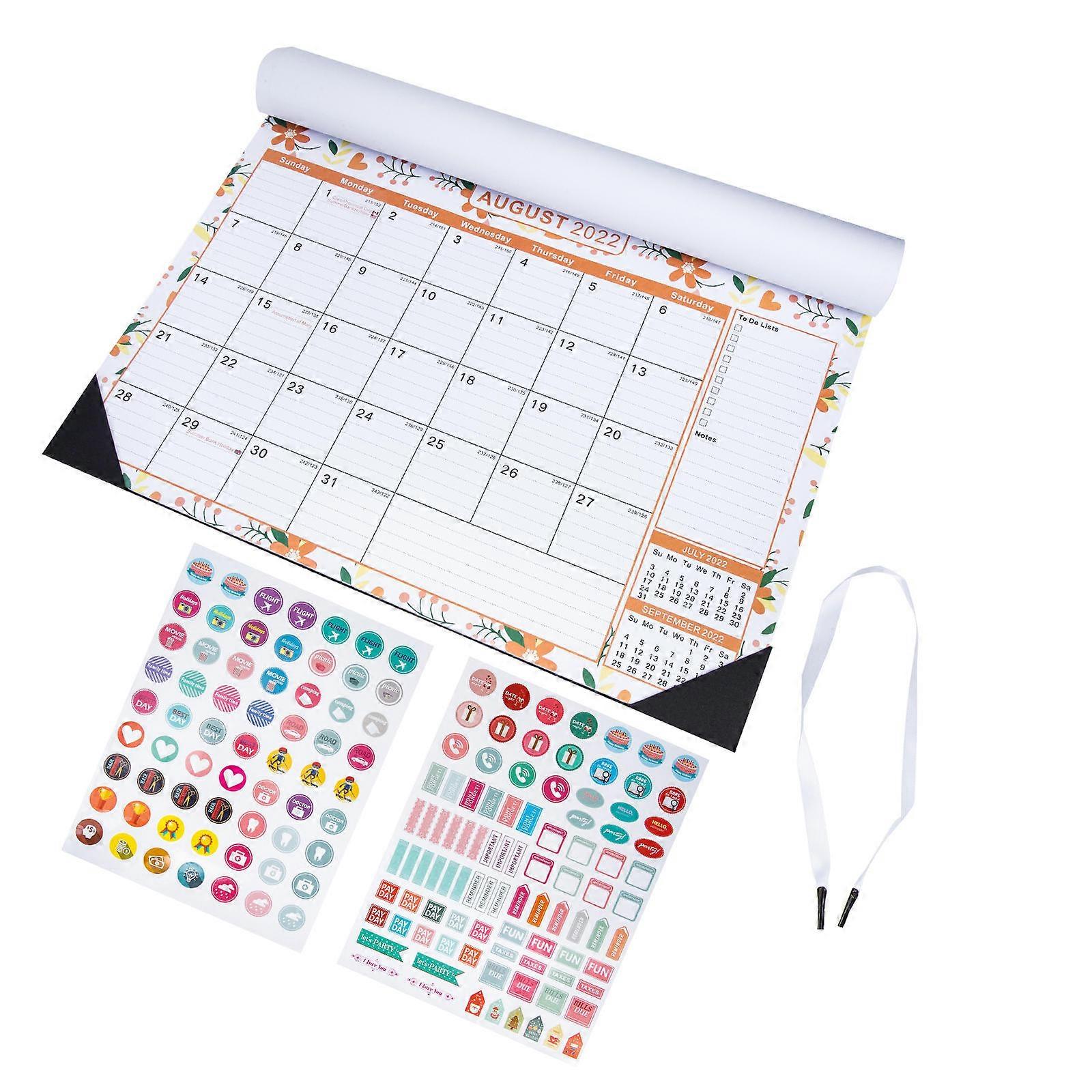 Home Use Calendar English Wall Agenda Calendar 5Sets Included