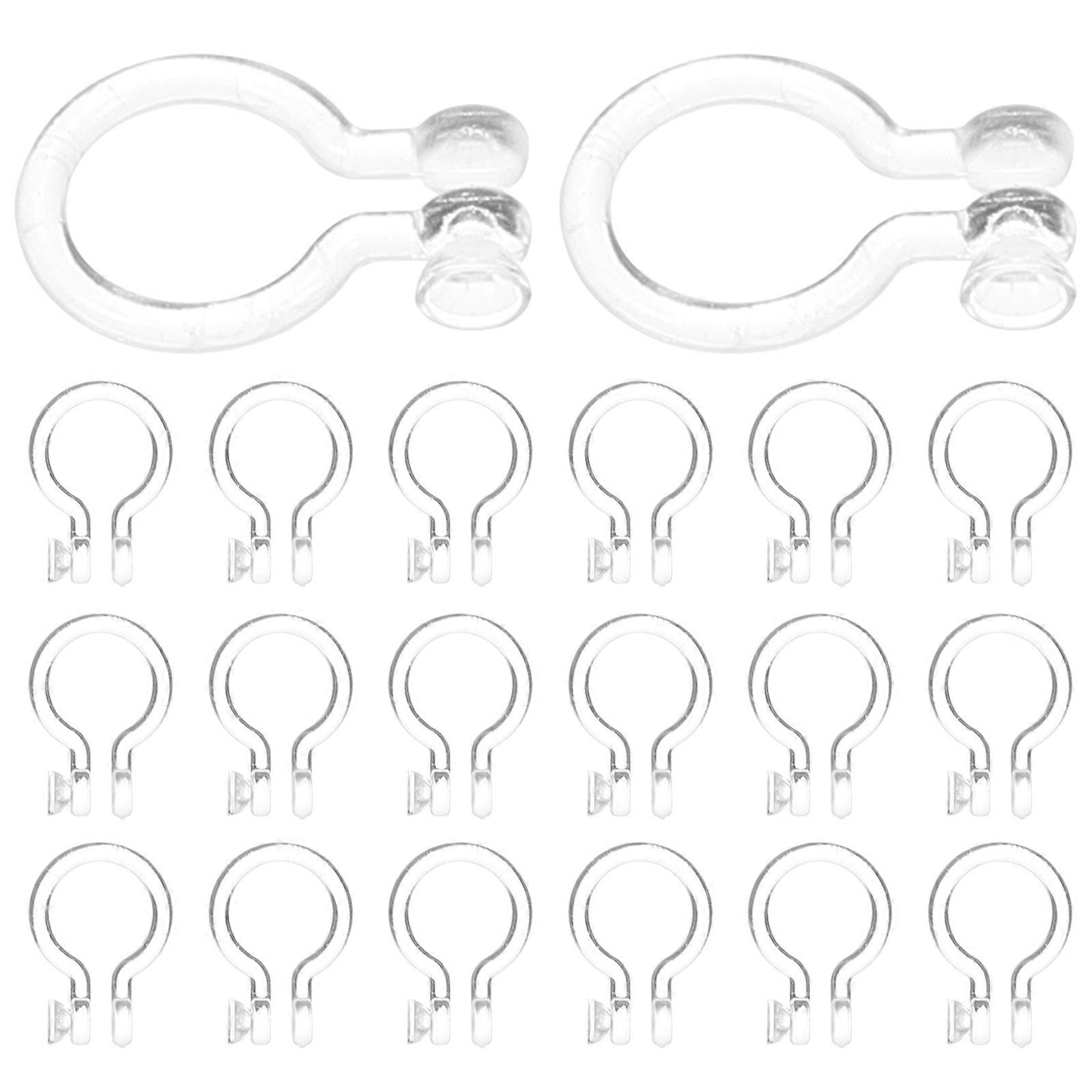 Crafting Nose Ring Clip on Nose Ring for DIY Projects 250Pcs Silicone Transparent