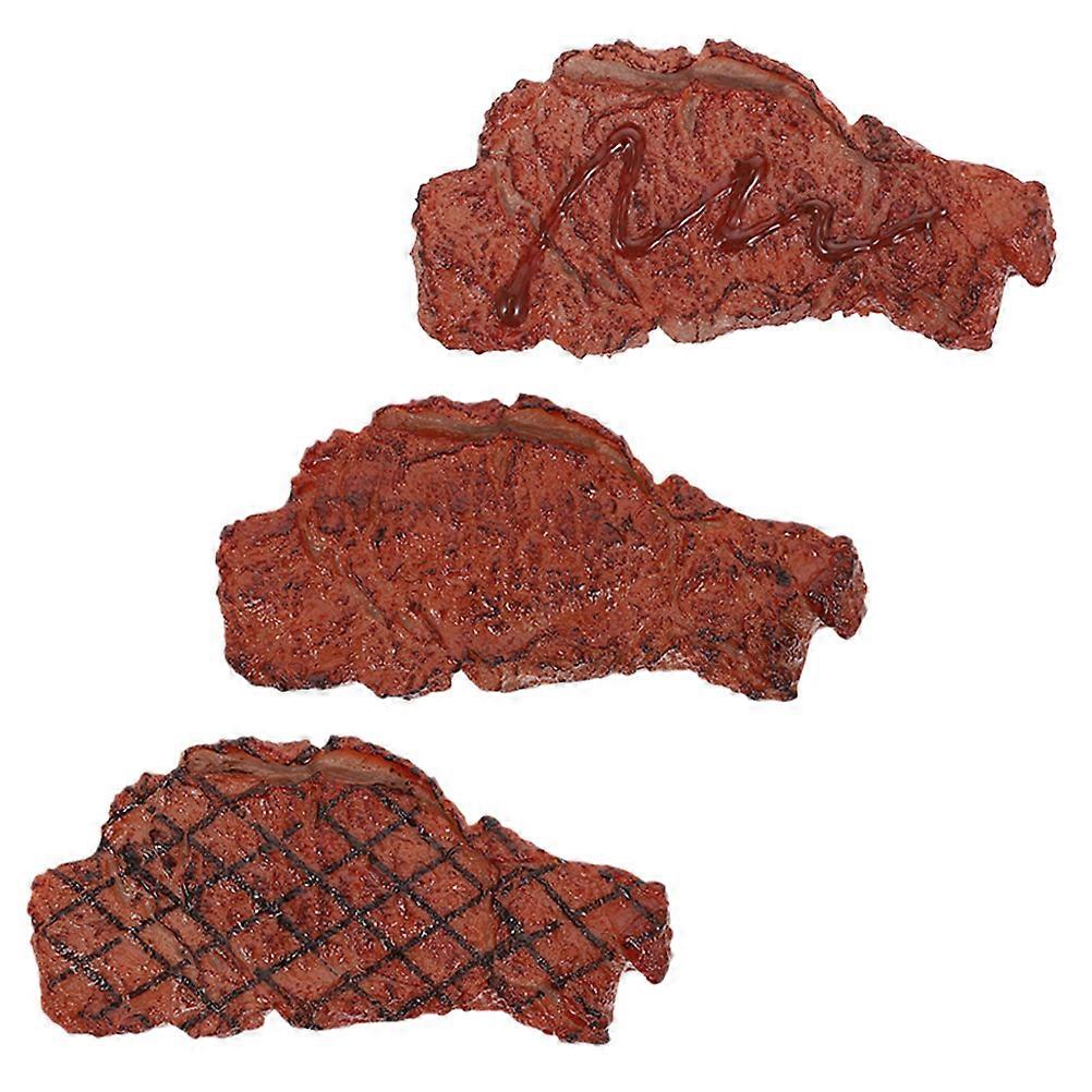 Fake Steak Model for Home Use 15Pcs Lifelike Steak Props