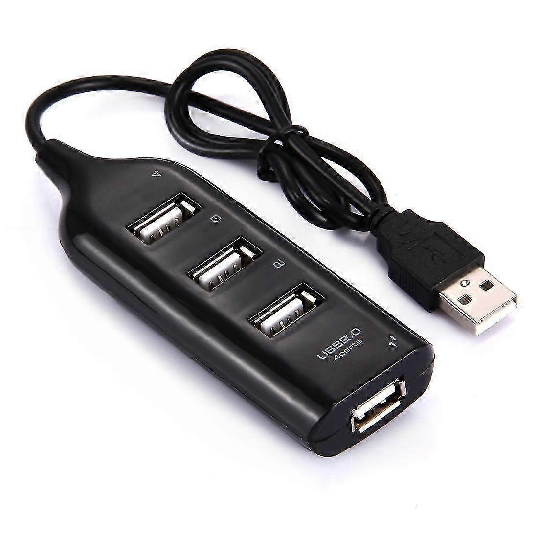 4-Port USB 2.0 Hub with 30cm Cable for Computer and Laptop