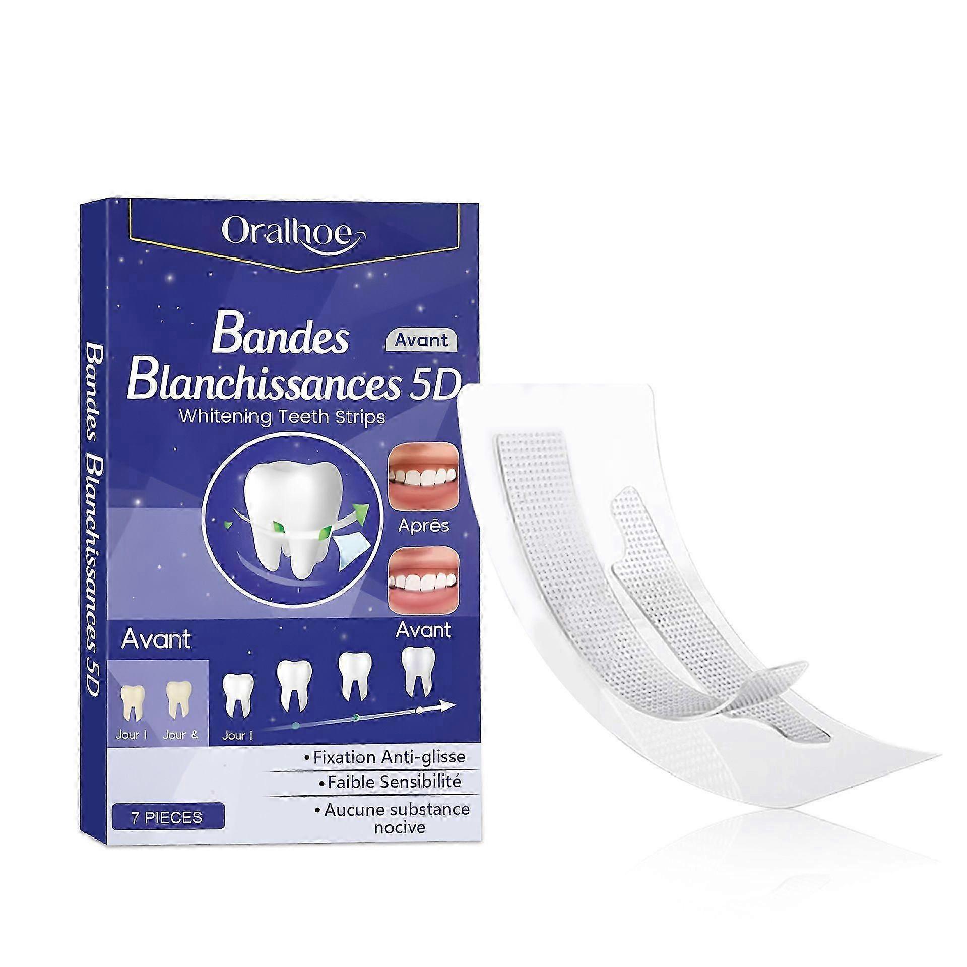 Teeth Whitening Strips - Whitening Strips Without the Sensitivity - Enamel Safe for Whiter Teeth - Sensitivity Free - 7 Strips