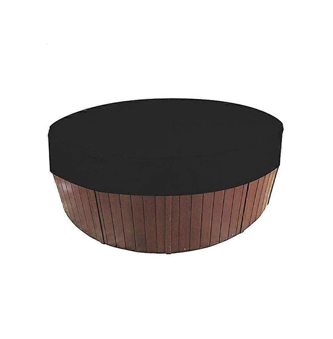 Hot Tub Cover Round 78.7x11.8 Waterproof Sunproof Dustproof Model M Foldable Drawstring Shelter for Lazy Spa