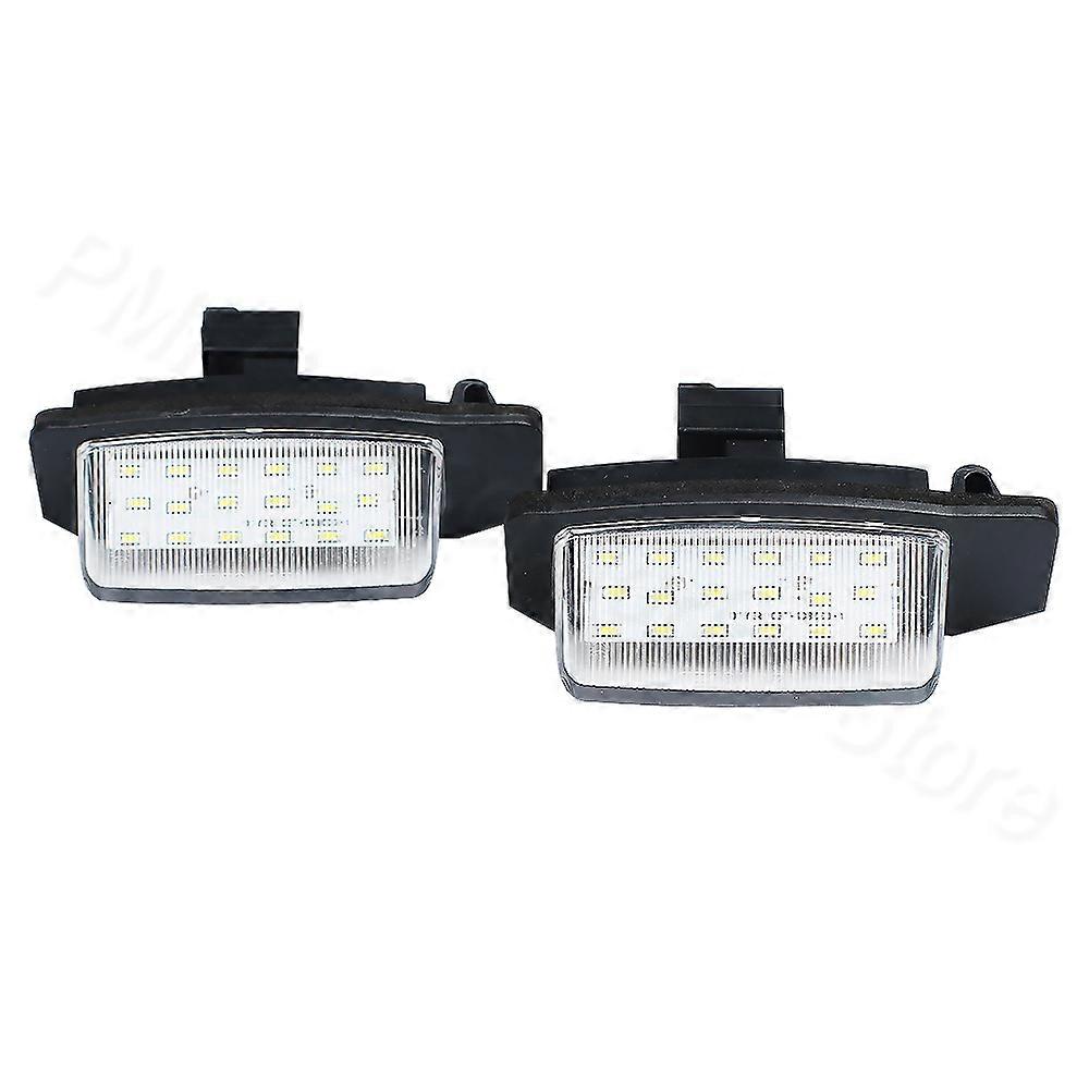 Compatible 2Pcs LED Error Free License Number Plate Light Lamps For Mitsubishi Outlander mk2 mk3 Lancer Eclipse 3 4 Cross Galant Xpander