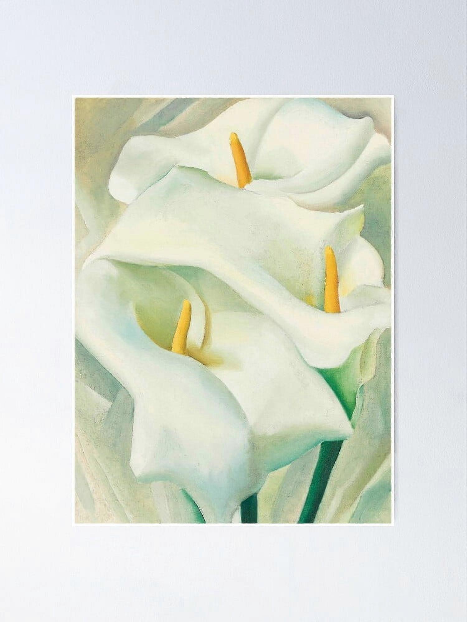 Georgia O'keeffe Calla Lillies Modern Art Decor Unframe