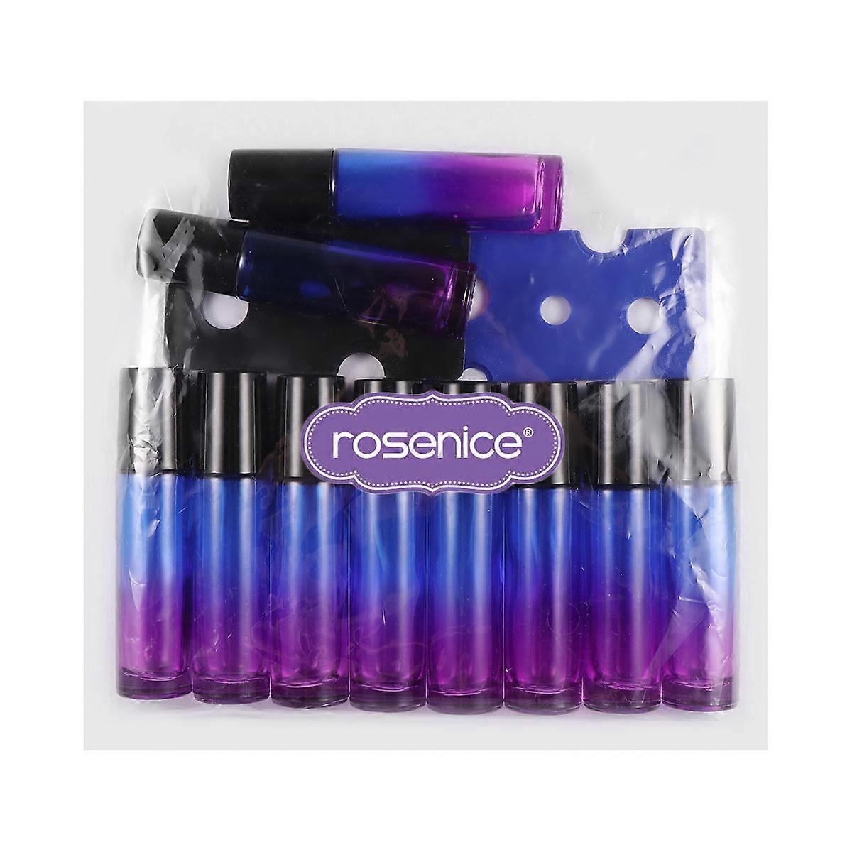 Gradation Glass Roller Bottles for Essential Oils with 10Pcs Blue Gradient