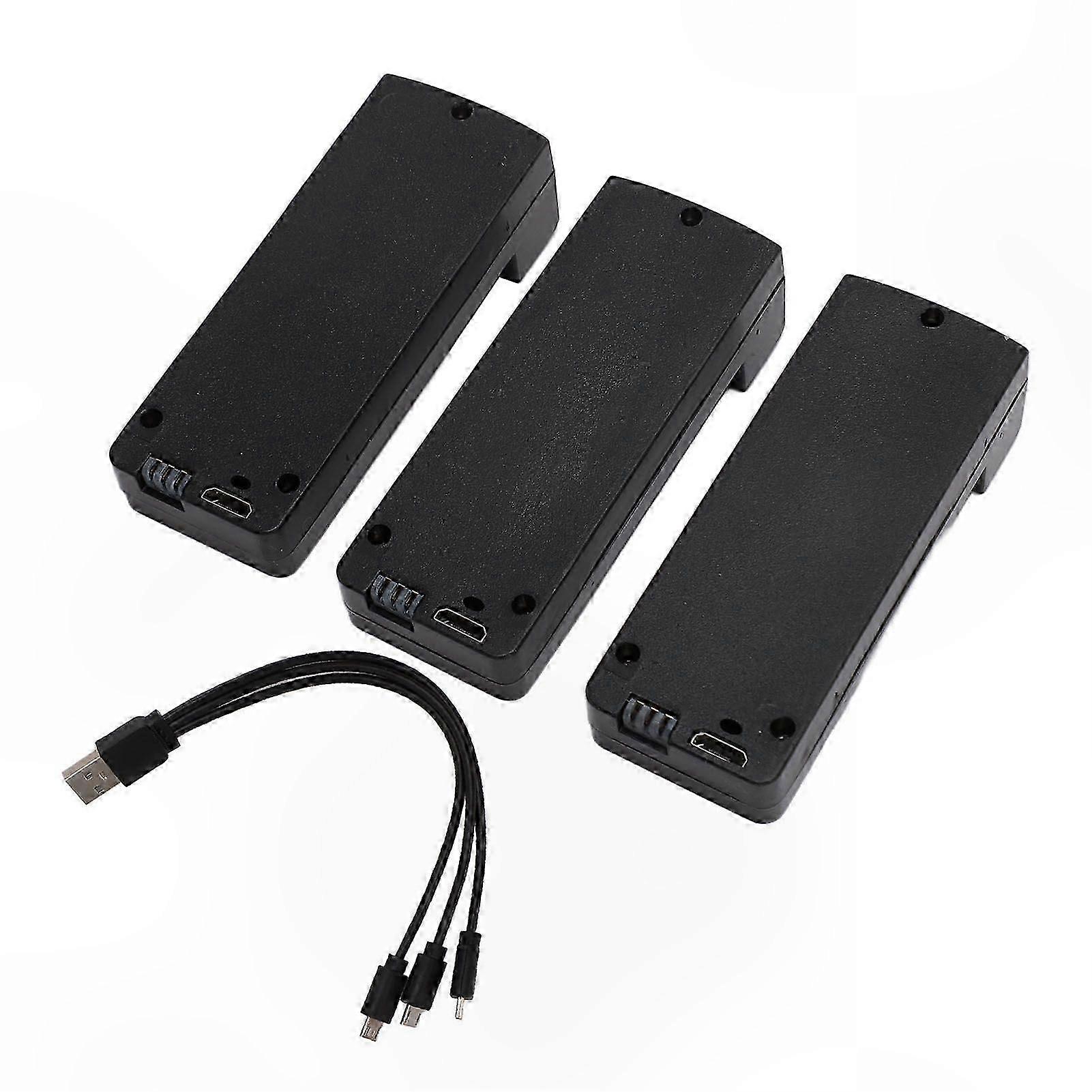 3 Stück 1800 mAh 3,7 V Lithiumbatterie für RC Quadcopter Drone, klein, leicht, tragbar mit robuster ABS-Schale