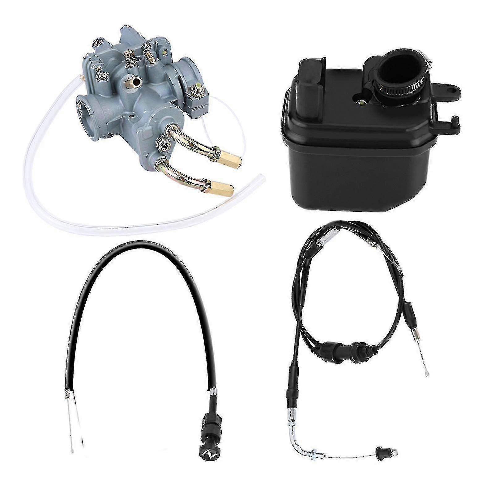 Pw50 Carburetor With Filter Box, Throttle Cable, And Choke Cable