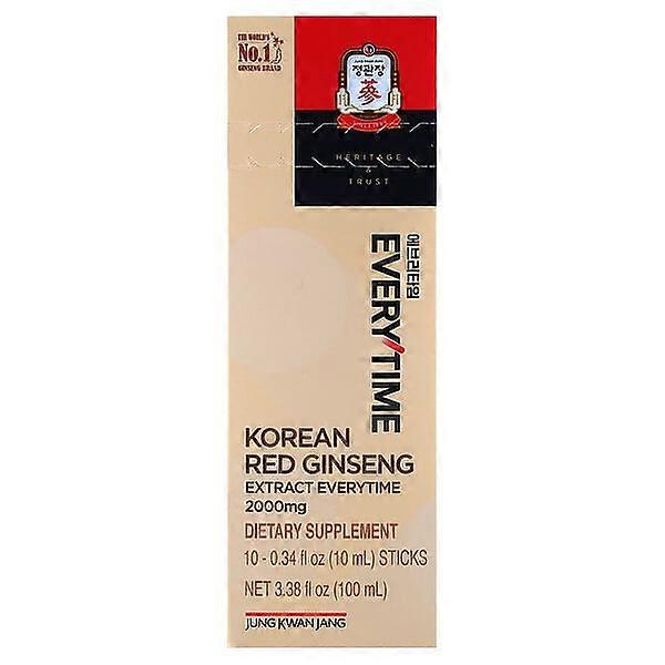 JungKwanJang, Korean Red Ginseng Extract, Everytime, 10 Sticks, 0.34 fl oz (10 ml) Each