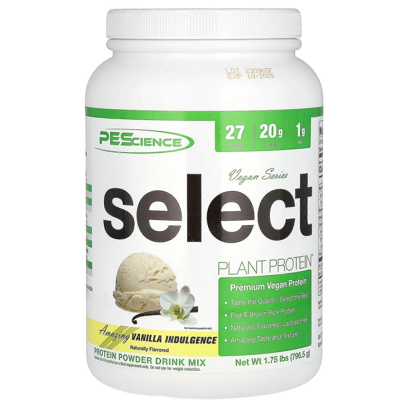 Vegan Series, Select Plant ProteinÃÂ¢ÃÂÃÂÃÂÃÂÃÂÃÂ¢, Amazing Vanilla Indulgence, 1.75 lbs (796.5 g)