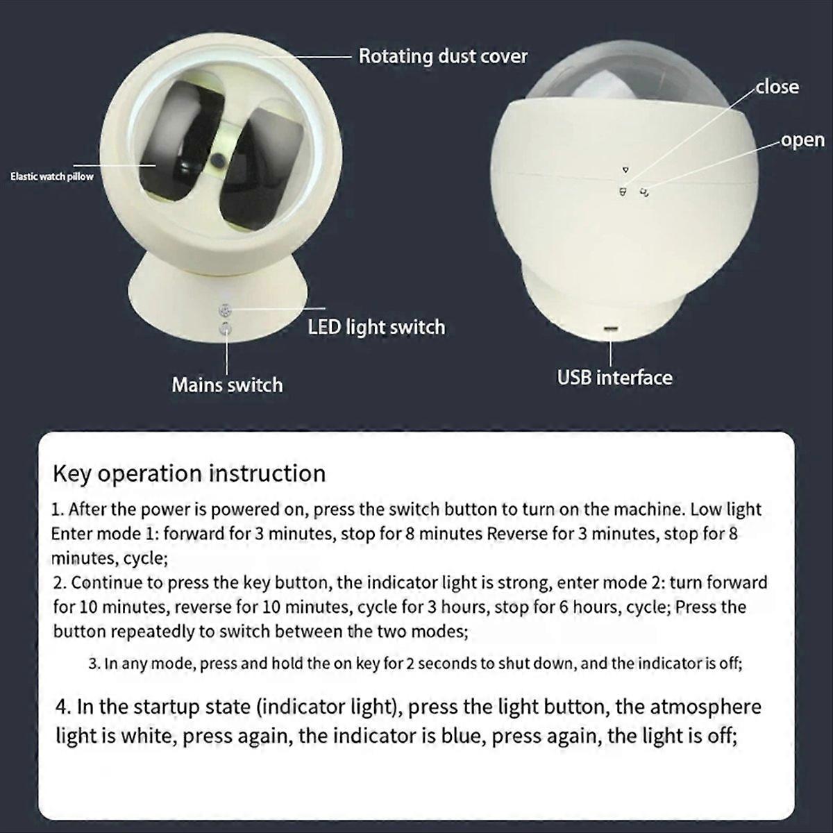 Mechanical Watch Winders for Automatic Watches USB Power Beige