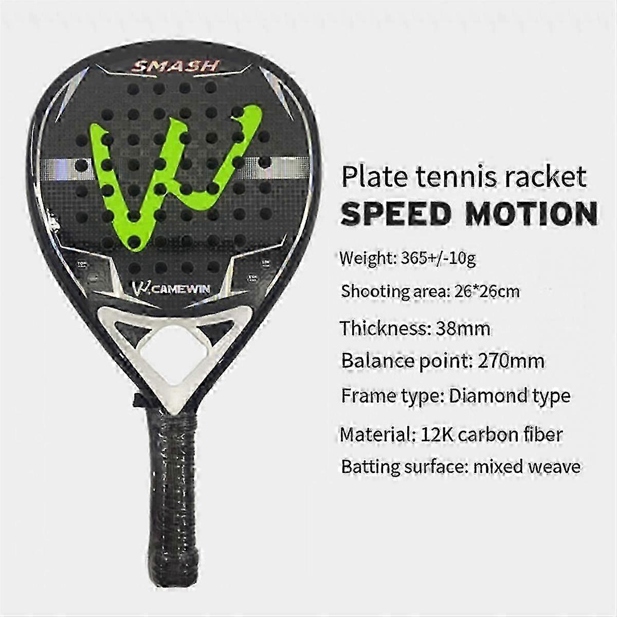 12k Beach Tennis Racket Full Carbon Fiber With Eva Memory Flex Foam Core Tennis Padel Racket And Racket Bag 25-26