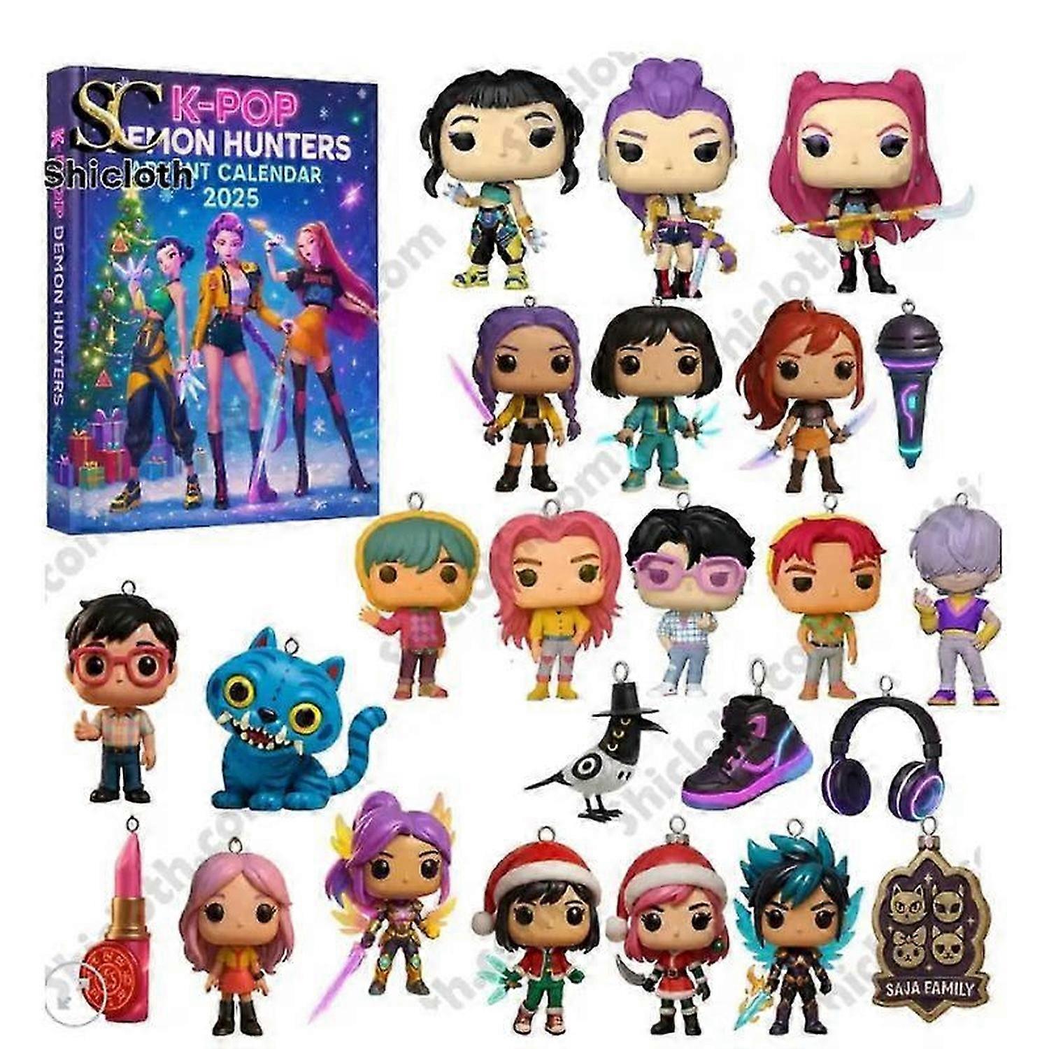 K-Wave Devil Hunter Advent Blind Box 2025 – BLACKPINK Akryl Vedhæng til Juletræspynt