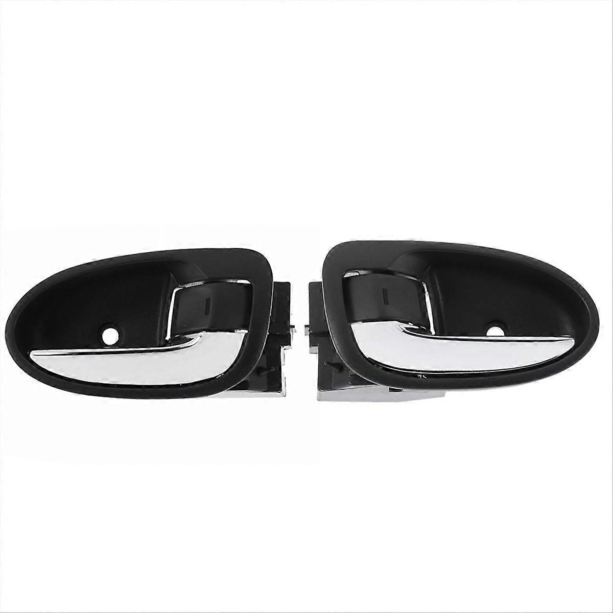 1Pair Interior Door Handle Pull Chrome+Black for Toyota Yaris RS