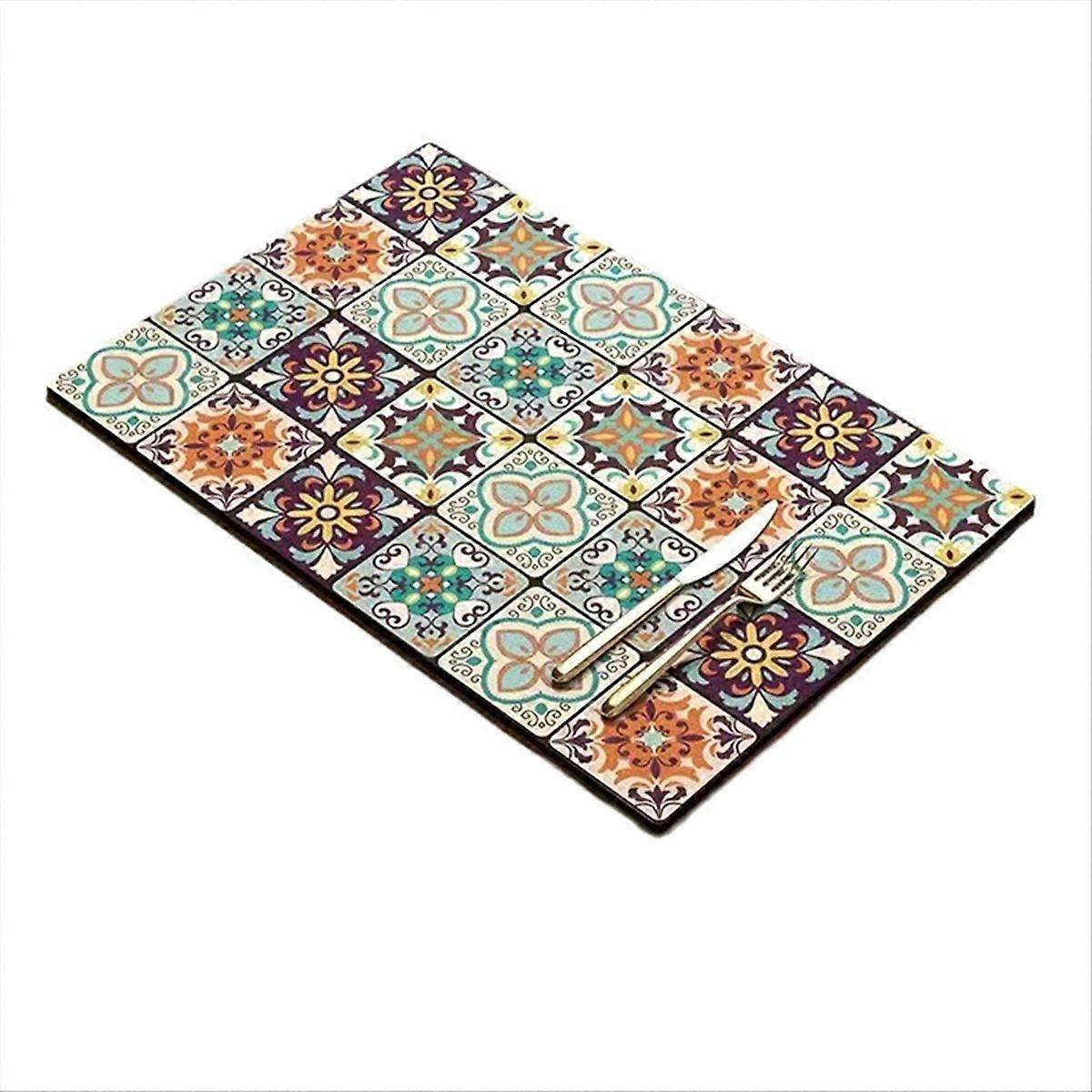 Retro Quick-Drying Water-Draining Mat for Kitchen Bar Countertops