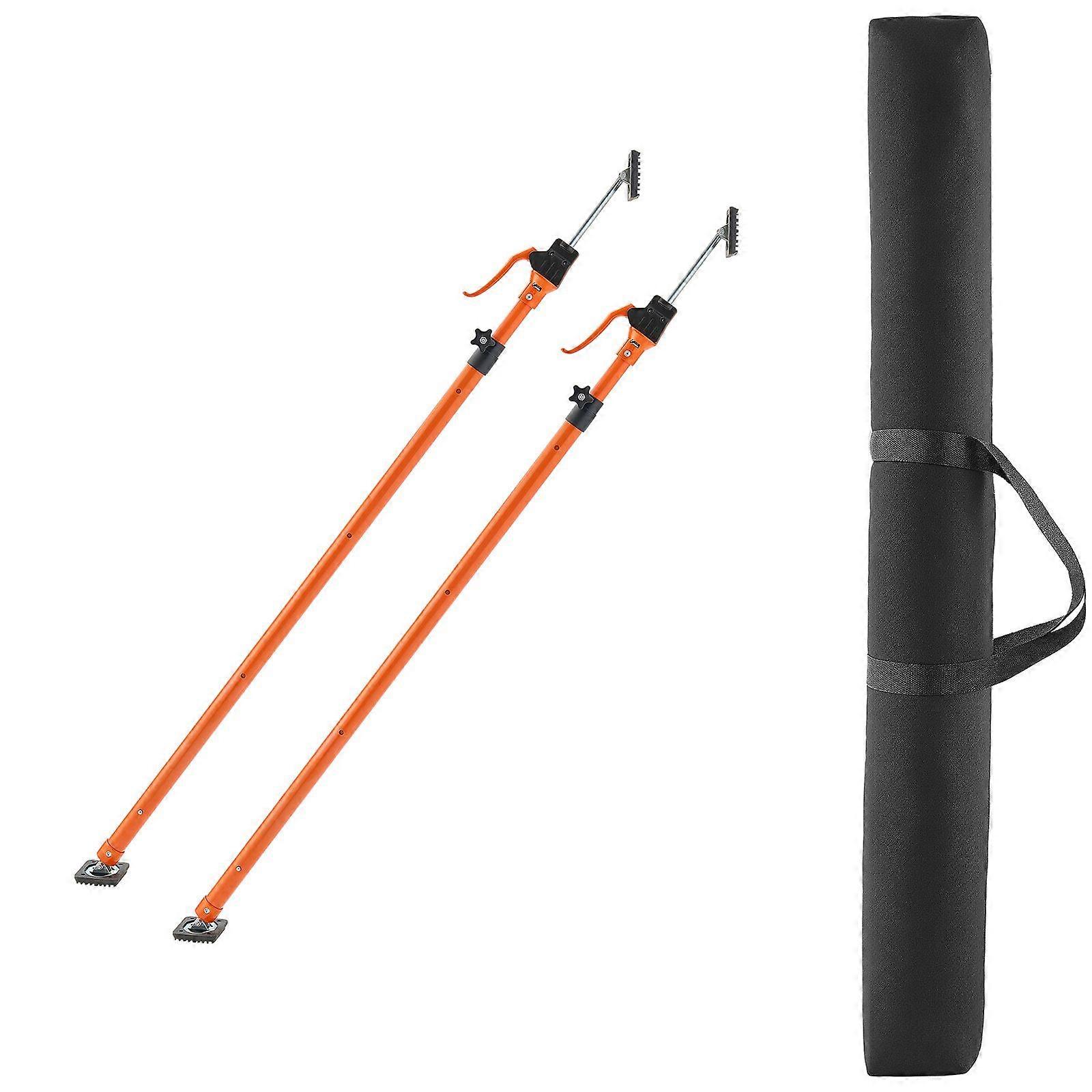 Cabinet Jack Support Pole, 2-Pack, 125-291 cm Steel Telescopic Support Rod, Adjustable 3rd Hand System up to 90 kg Capacity