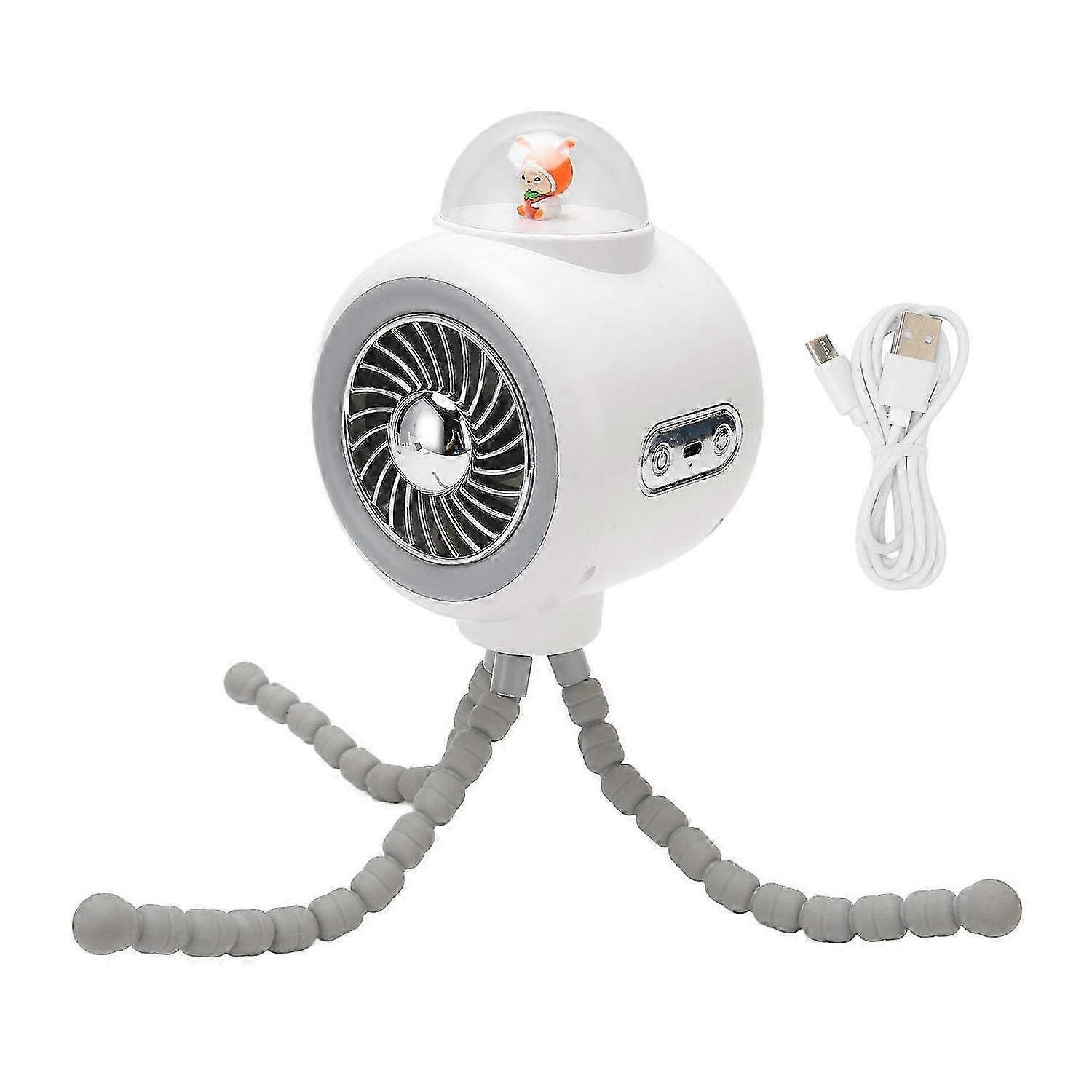 Portable Stroller Fan with Flexible Tripod Clip for Baby Rechargeable Fan 4 Modes 120 Degrees Rotati