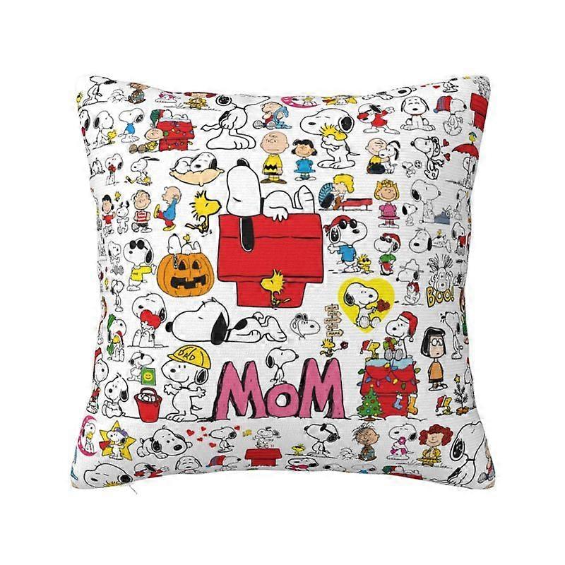 c184カスタムファッションかわいい漫画スヌーピークッションカバーベルベットスロー枕カバーソファスクエア枕カバーデコレーションkjs184