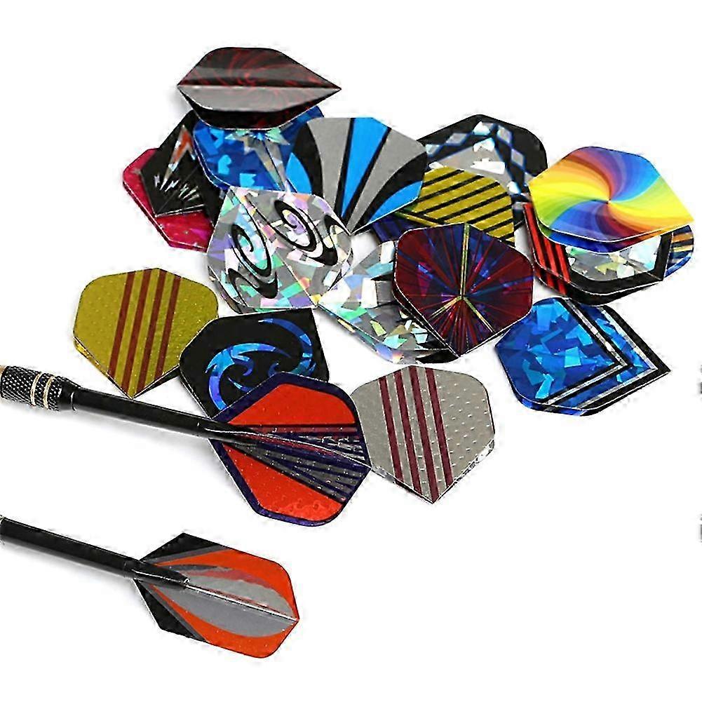 25-26 15-30 PCS Dart Flights Multiple Styles Colorful Dart Wing Set Dart Shaft Wing Tail Replacement