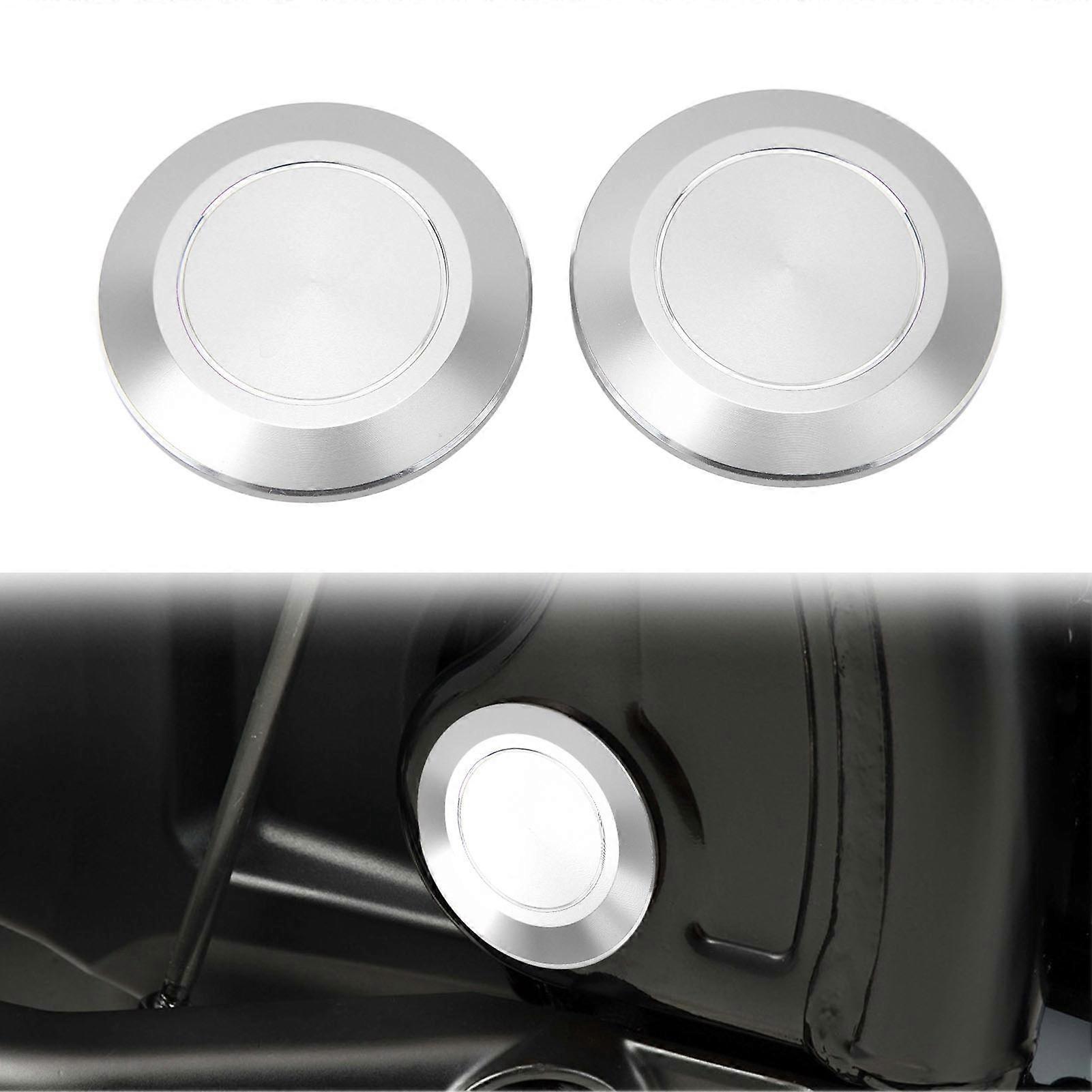 2pcs Motorcycle Frame Hole Cap CNC Aluminum Dustproof Frame Hole Plugs for CMX1100 Silver 