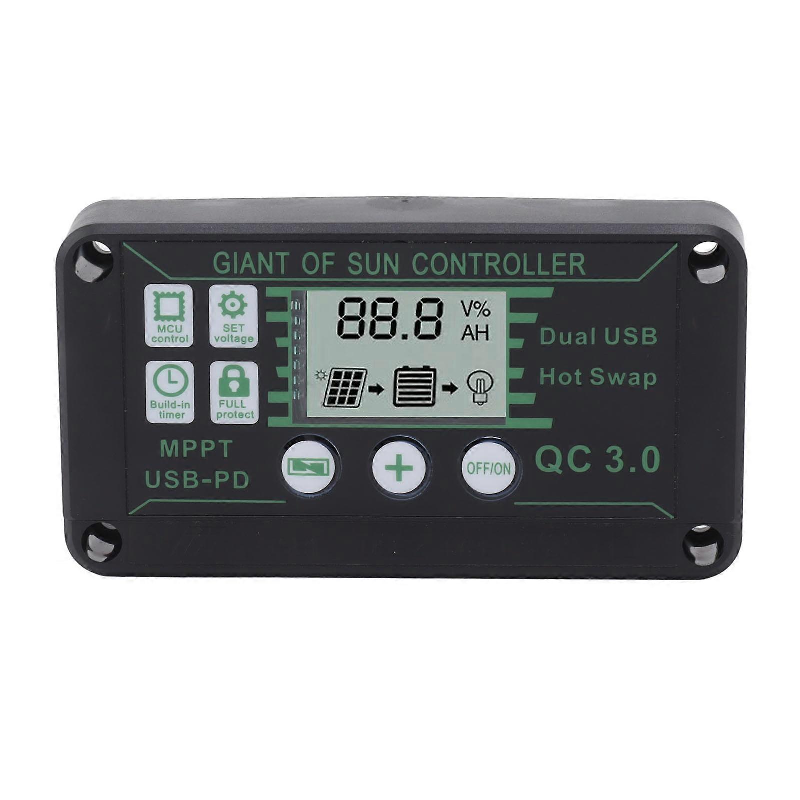Solar Charge Controller MPPT ABS Auto Focus Solar Regulator Charge Controller for RV Trailers Boats 10A 
