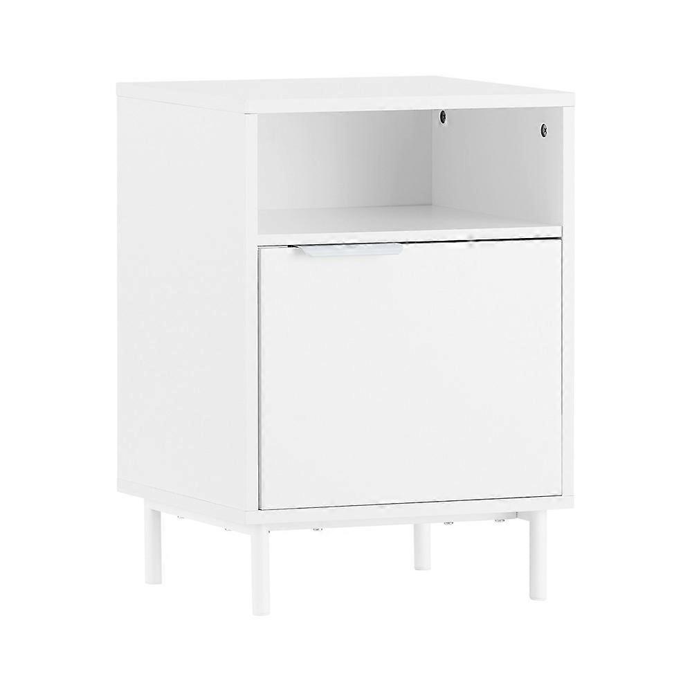 SoBuy FBT124-W, Table de chevet Table de chevet Table d'appoint Table de chevet Table de chevet Commode Table de chevet Table basse Lampe Table avec porte pour chambre
