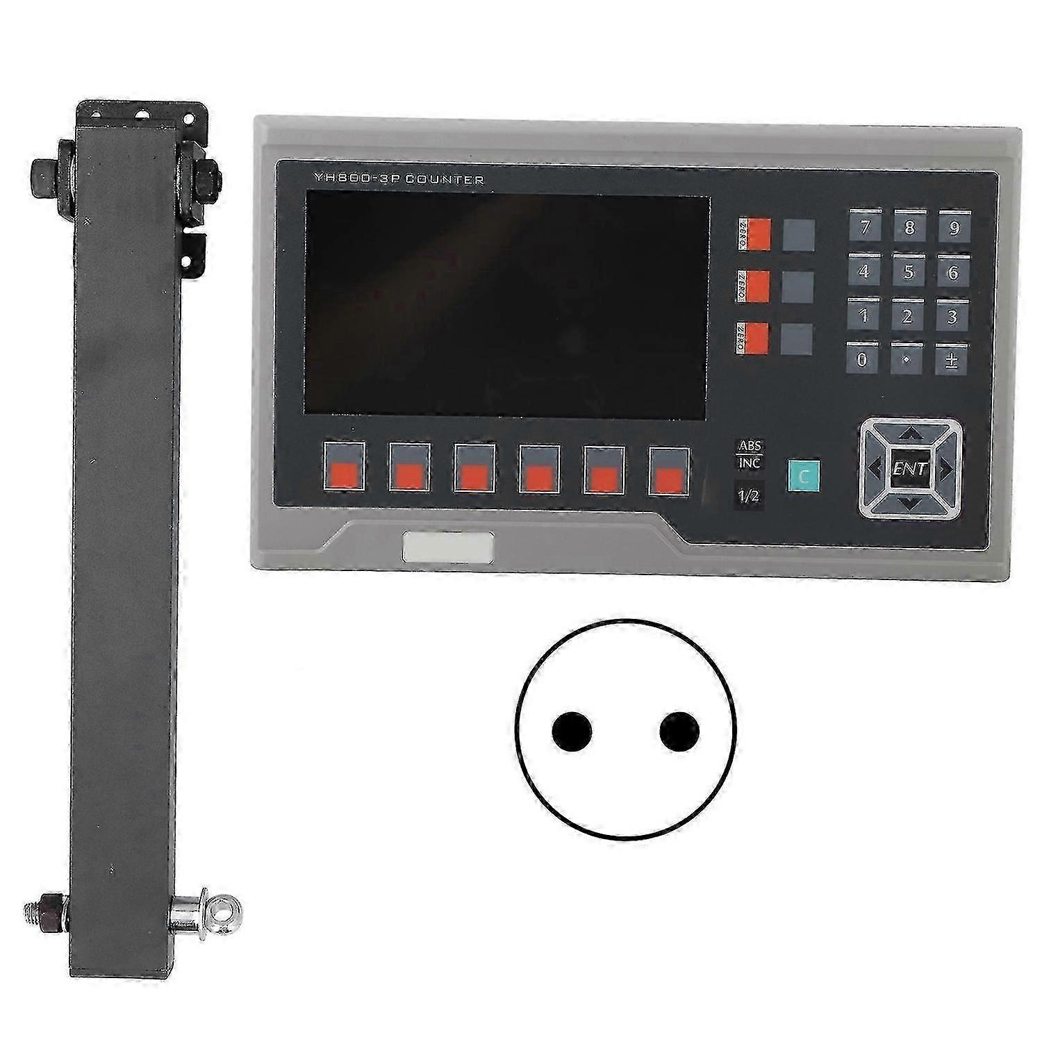 LCD Digital Readout Linear Scale Encoder Magnetic Grating for Lathes Milling Machine AC 80260VEU Plug 3 Axes