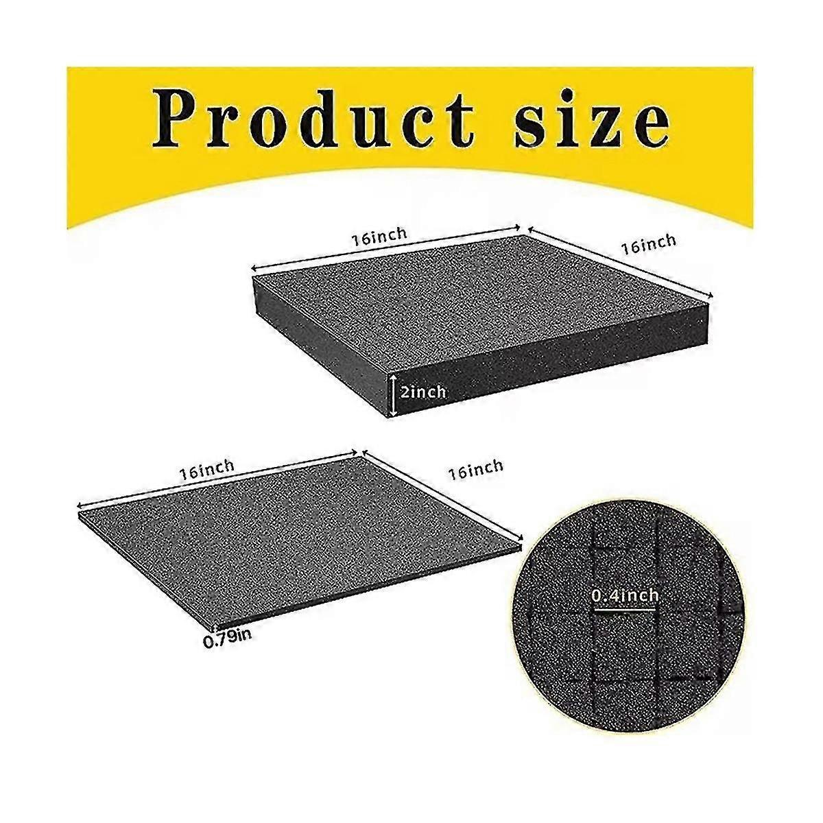 4 Pieces Foam Insert For Cases Tool Box Foam Grid Line Foam Cubes Shockproof Sponge Pad, 40x40x2cm/-yezi
