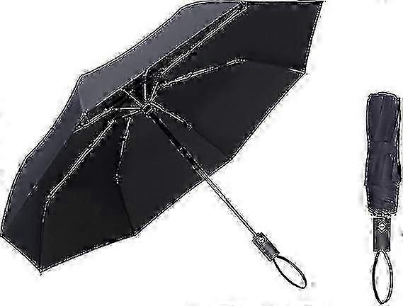Compact Travel Folding Umbrella, Portable Umbrella with Handle and Automatic Open/Close Function - Unisex Umbrella