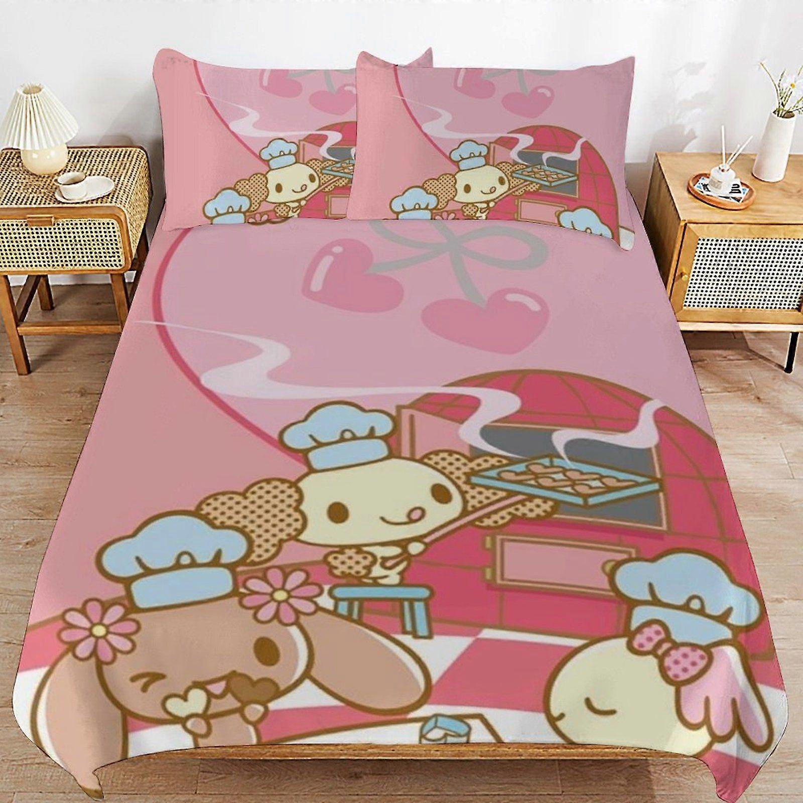 W210 Sanrio Modern Handling Practical Sleep Set Durable Threaded Design Zipper Duvet Cover Sets Essential M210