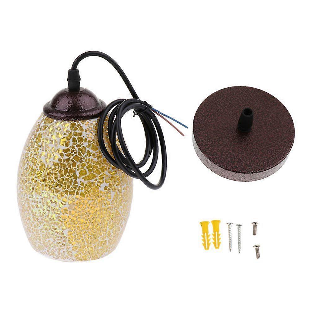 retro bar cafe pendant light mosaic style hanging lampshade 8