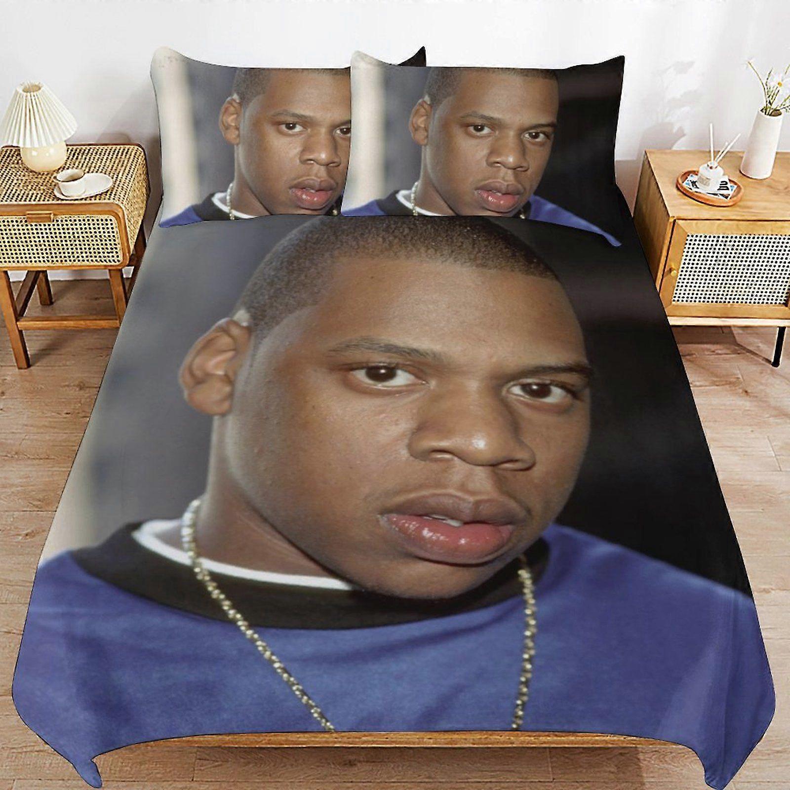 j343 jay-z Bedding Solution Soft Texture Smooth Finish Cozy Zipper Duvet Cover Sets for Family Sleep k343