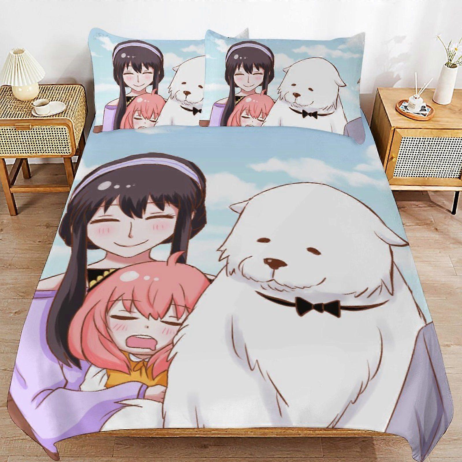 u362 SPYFAMILY Streamlined Finish Soft Texture Durable Composition Zipper Side Duvet Cover Sets Night Use n362