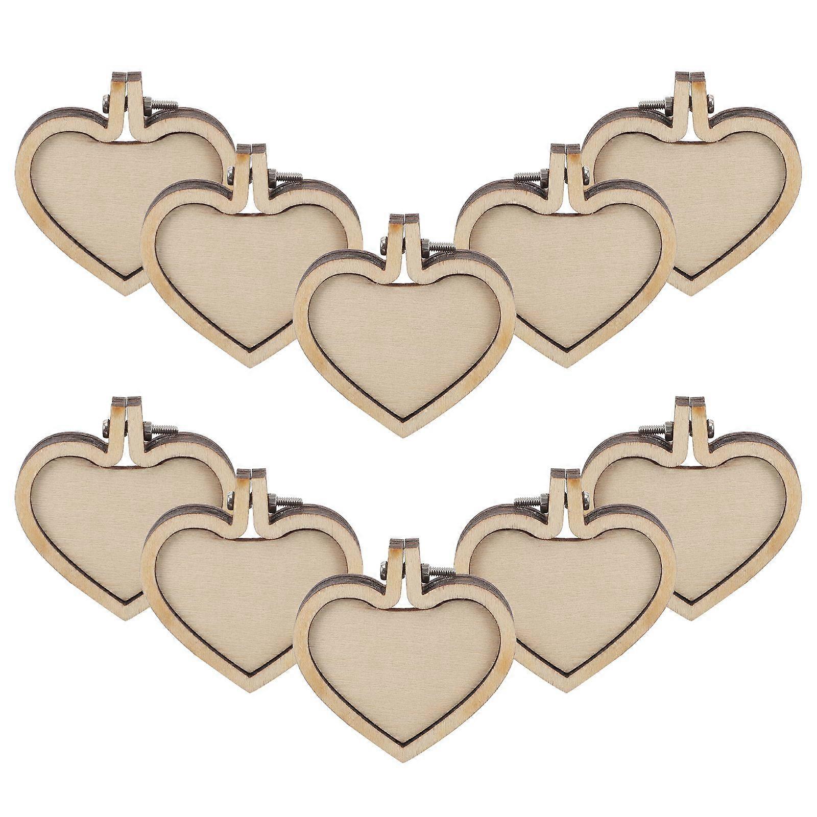 10ピースミニチュア刺繍フープクロスステッチフレームDIYミニ刺繍リングクラフト用品