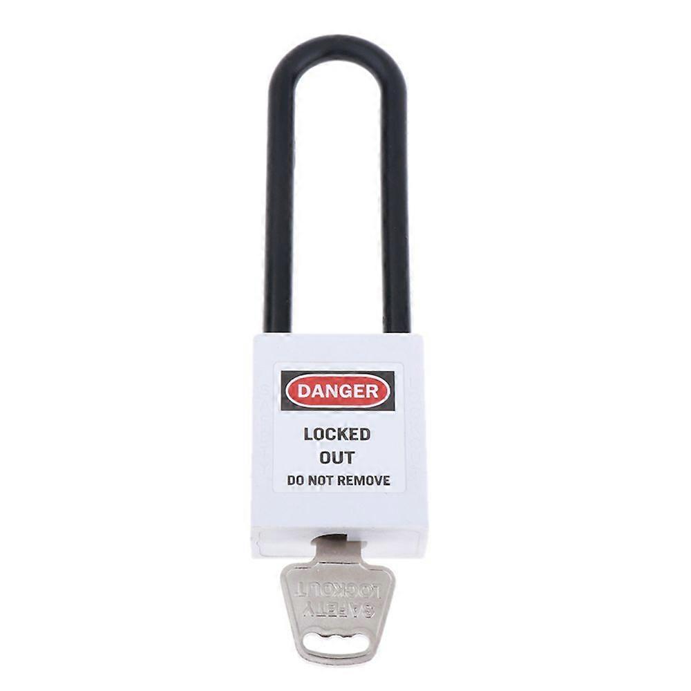 76mm Nylon Keyed Safety Lockout Padlock, White