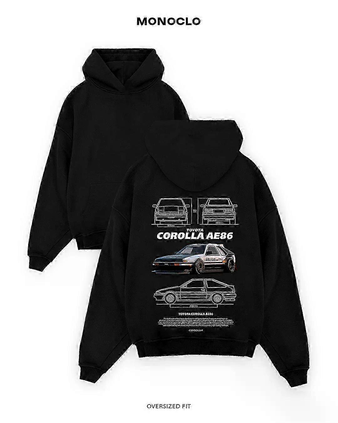 Sudadera con capucha Toyota Corolla AE86 Rockinstone Nueva