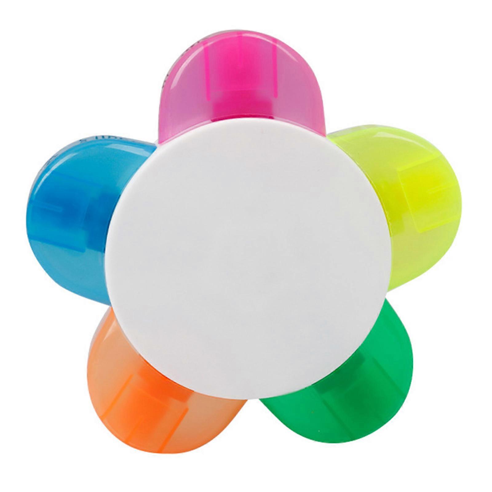 Fluorescent Markers Comfortable Handle Highlighter Wide Line Drawing Bright Color For Students Teachers Office Use Multicolor