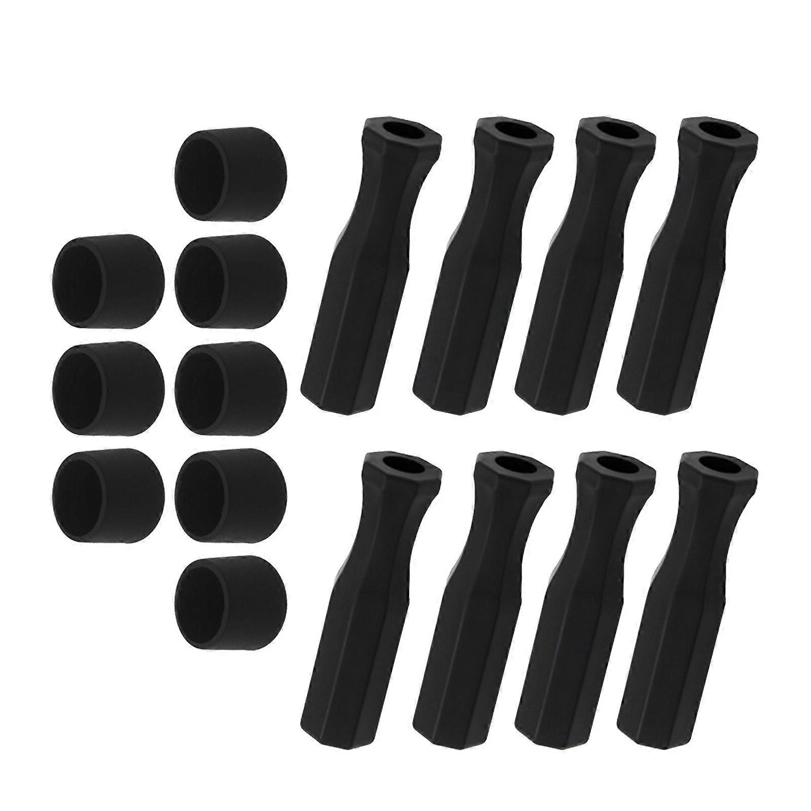 8PCS Plastic Octagonal Handle Caps Antislip Grip Foosball Machine Replacement Part For Table Soccer Maintenance Multicolor